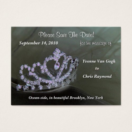 Save The Date Bridal Tiara In Black And Lavender