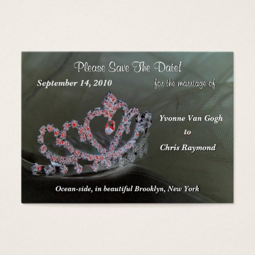 Save The Date Bridal Tiara In Black And Red