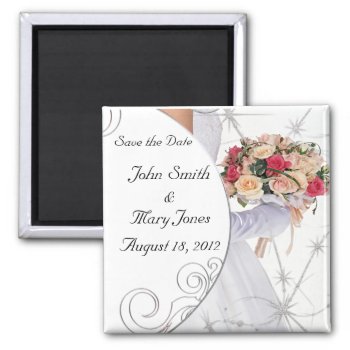 Save The Date Bride Magnet by angelworks at Zazzle