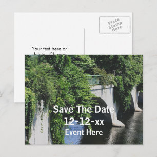 Save The Date Bridge Of Flowers Personalized Announcement Postcard