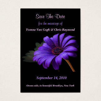 Save The Date Bright Purple Daisy III