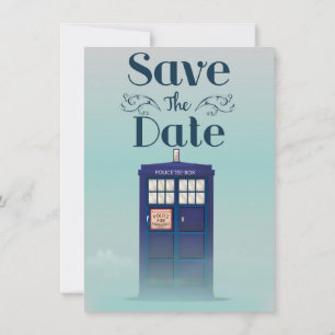 Save the Date British Police Box Invitation