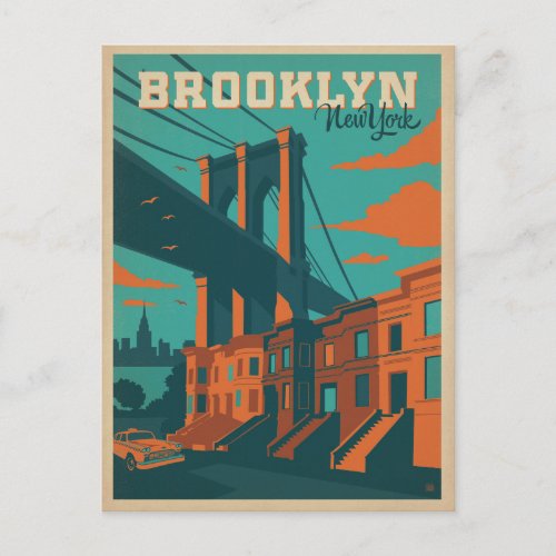 Save the Date  Brooklyn NY Announcement Postcard