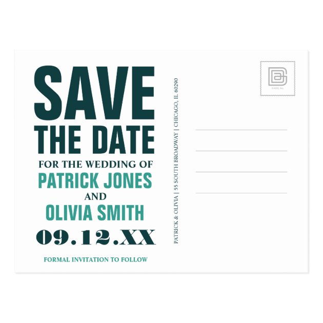 Save The Date | Brooklyn, NY Postcard