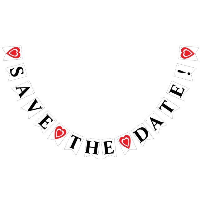 SAVE THE DATE BUNTING FLAGS (All)
