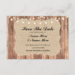 Save The Date Burlap Wood Rustic Wedding Card<br><div class="desc">Save The Date burlap,  perfect to let your guests know your event date! Matching item to the Collection! Front and back included.</div>