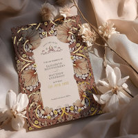 Save the Date Burnt Sienna Pimpernel Vintage