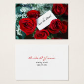 Save the Date Business Card Red Roses Card (Front & Back)
