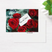 Save the Date Business Card Red Roses Card (Desk)