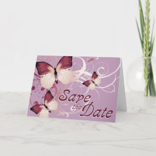 save the date : butterflies : announcement