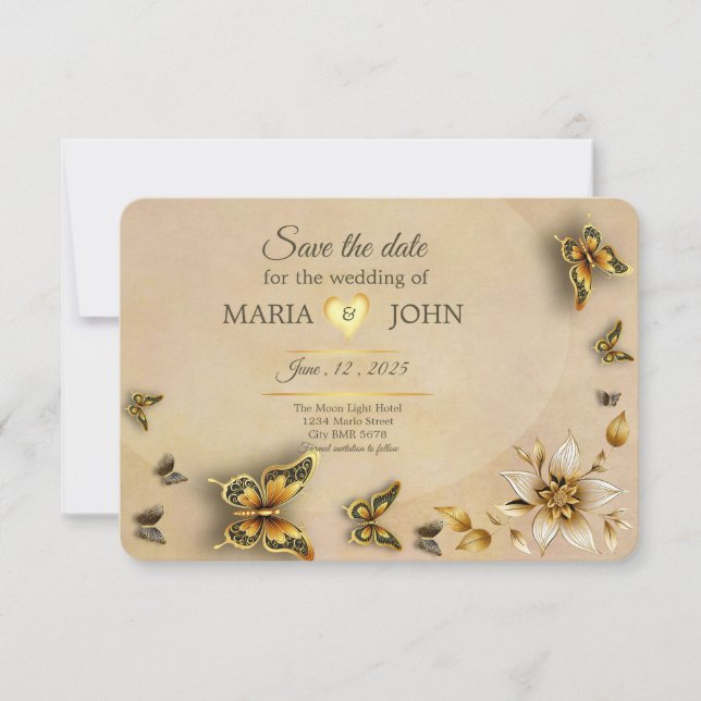 Save the date butterflies original (Front)