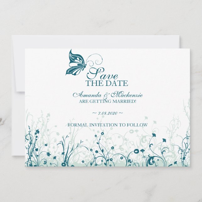 Save the date ~ Butterfly Garden 6 (Front)