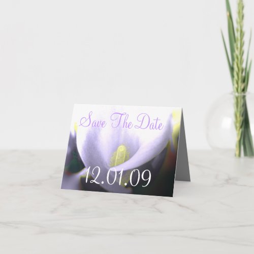 Save the Date Cala Lily _ Lavender and Yellow Announcement