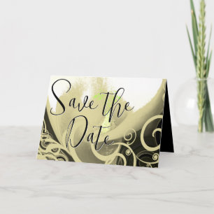 Save the Date Cala Lily - Tan and ... - Customized Invitation