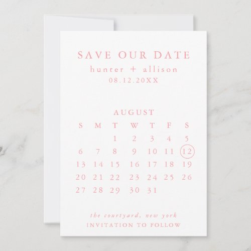 Save The Date Calendar