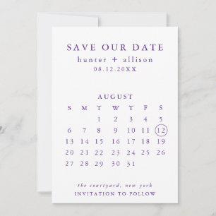 Save The Date Calendar