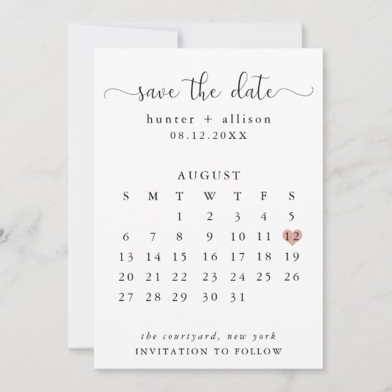 Save The Date Calendar