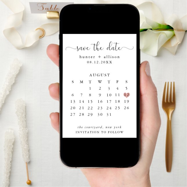 Save The Date Calendar (Front Digital)