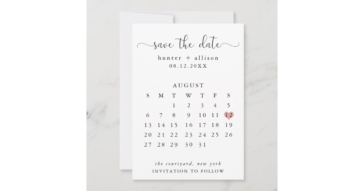 Save The Date Calendar | Zazzle