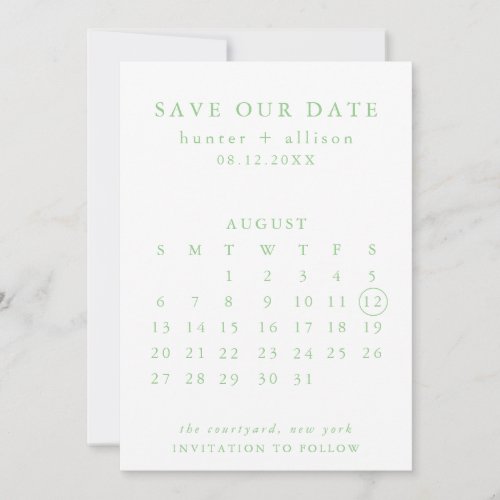 Save The Date Calendar