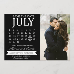 Save the Date Calendar Announcements Wedding