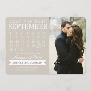 Save the Date Calendar Announcements Weddings