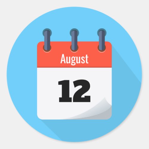 Save The Date Calendar Classic Round Sticker