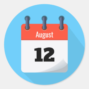 Save The Date Calendar Classic Round Sticker