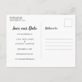 Save the Date Calendar Heart Mason Jar Chalkboard Postcard (Back)