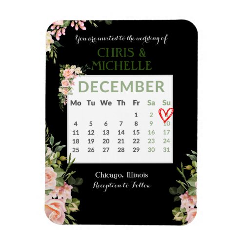 Save the Date Calendar Magnet Custom_ December