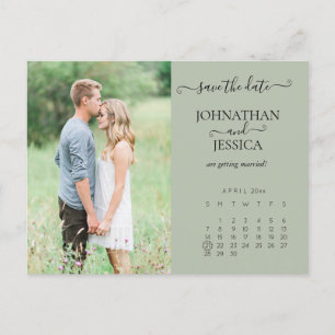 Save the Date Calendar Postcard