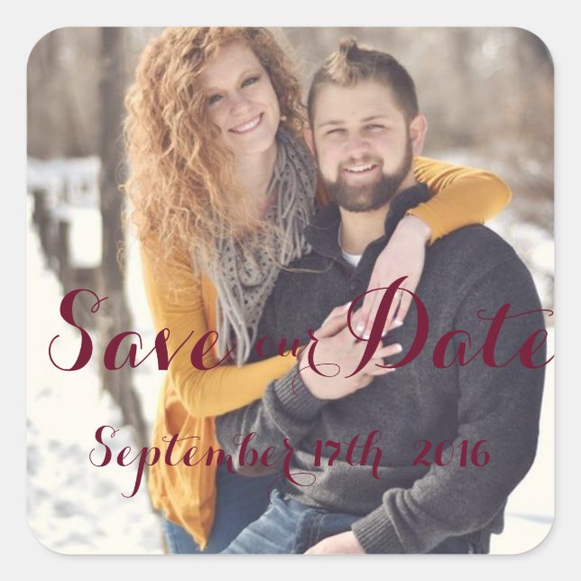 Save the Date Calendar Stickers (Front)