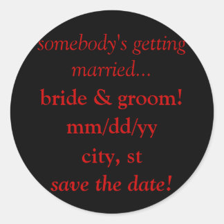 save the date calendar stickers (wedding)