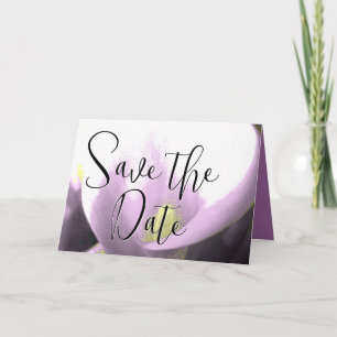 Save the Date Calla Lily Purple Lavender Announcement