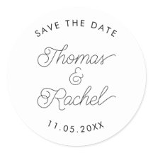Save the Date Calligraphy Script Envelope Seal