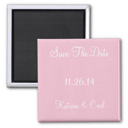 Save The Date Cameo Pink Magnet