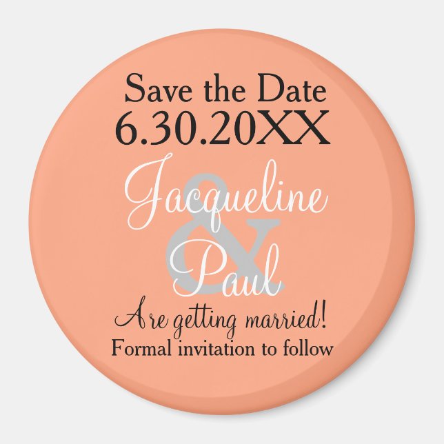 Save the Date Cantaloupe Magnets (Front)