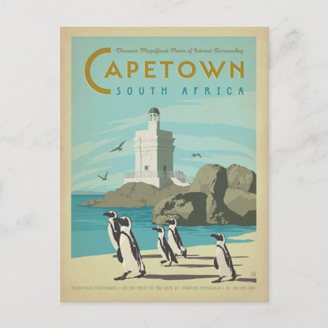 Save the Date | Cape Town, South Africa Announcement Postcard (Front)