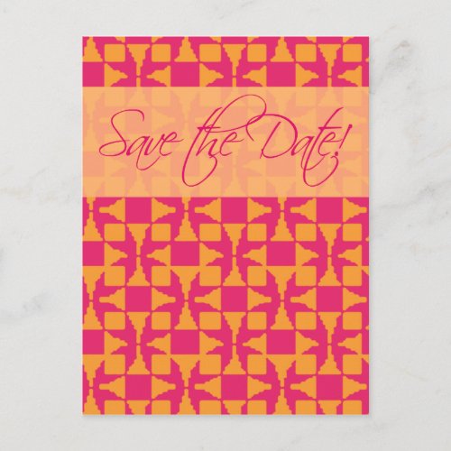 Save the Date Card Birini pumpkinhot pink