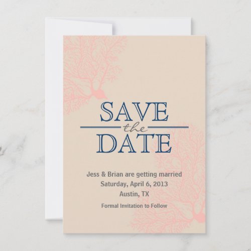 Save the Date Card [coral]