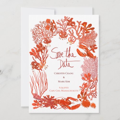 Save The Date Card for Beach Wedding