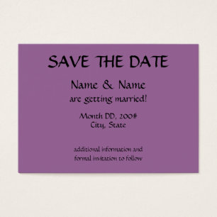 SAVE THE DATE card - initials on back