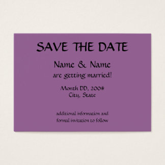 SAVE THE DATE card - initials on back