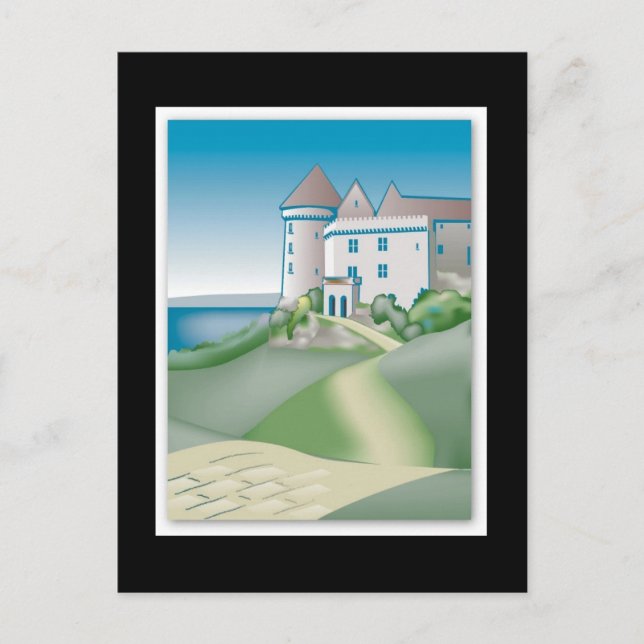 Save The Date Card Medieval Wedding Castle (Front)