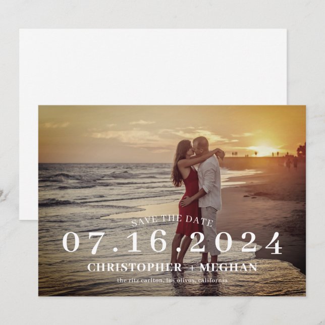 Save the Date Card - Whole Photo (Front/Back)