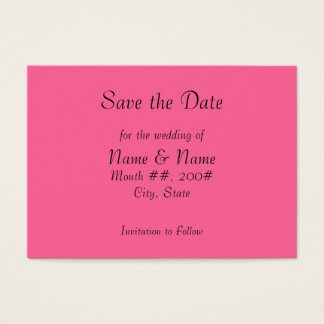 Save the Date card with flowers on the back