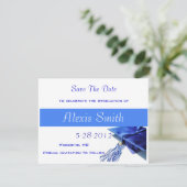 Save The Date Cards - Blue Graduation Cap (Standing Front)
