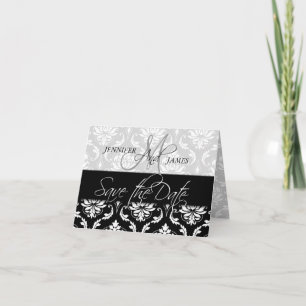 Save the Date Cards Damask Monogram for Weddings