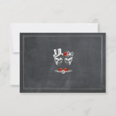 Save The Date Chalk Skulls Photo Card Gothic (Back)