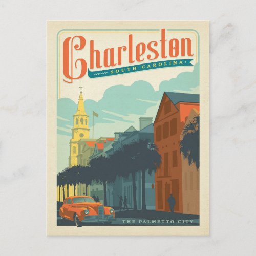 Save the Date  Charleston SC The Palmetto City Announcement Postcard